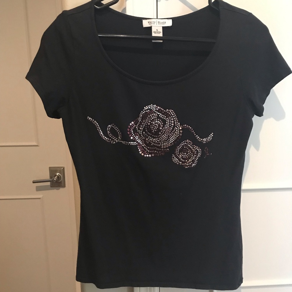 WHBM short sleeve black t-shirt